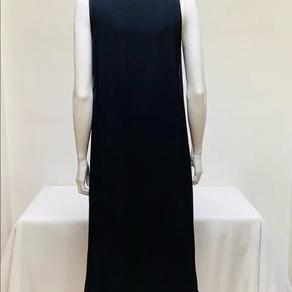 DONNA KARAN SLEEVELESS TANK DRESS BLACK 4 EUC - Picture 4 of 6